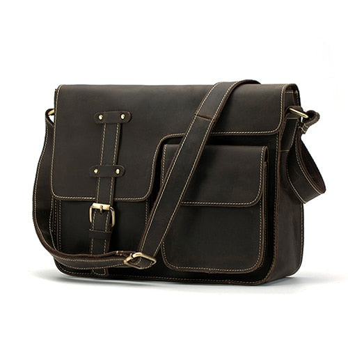 WESTAL Men's Bags Genuine Leather Men's Shoulder Bag