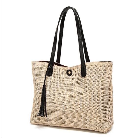 2019 Britt New European and American large bag woven Lady Bag Fashion beach straw bag simple one-shoulder handbag