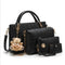 Women 4 Set Handbags Pu Leather Fashion Designer Handbag