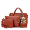 Women 4 Set Handbags Pu Leather Fashion Designer Handbag  - Antiques Global