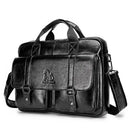 Business Messenger Bag Genuine Leather Men Shoulder Bag Vintage