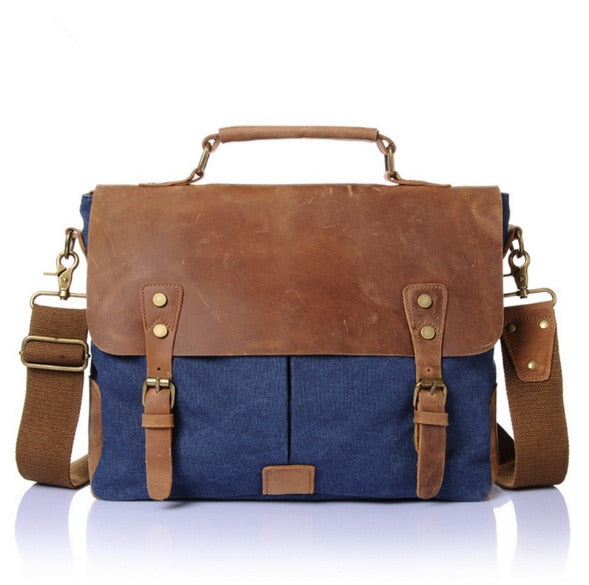 Vintage men's canvas messenger bag