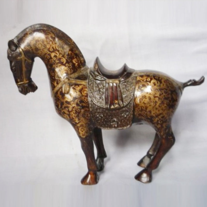 Rare and Exquisite Antique Sculpture Cloisonne Statue Bronze Sculpture Horse Carving Various Styles  - Antique Global