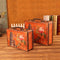 Retro Stylish European Storage Box Travel Out Suitcase Small Portable Wooden Antique Decoration Make Up Organizer Box