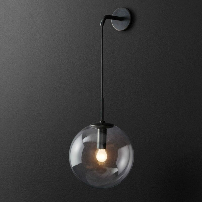 Nordic Wall lamps Modern sconce wall light fixture Stairway LED Light In Post-modern Rustic Antique Edison Glass Spherical Shape