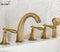 Bathtub Faucets 5 pcs antique bronze bath tub faucet with hand shower faucet mixer crane
