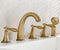 Bathtub Faucets 5 pcs antique bronze bath tub faucet with hand shower faucet mixer crane