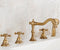 Bathtub Faucets 5 pcs antique bronze bath tub faucet with hand shower faucet mixer crane