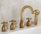 Bathtub Faucets 5 pcs antique bronze bath tub faucet with hand shower faucet mixer crane