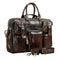 Men Real Leather Antique Large Capacity Travel Briefcase Business 15.6" Laptop Case