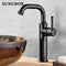 Free Shipping Black Antique Brass Basin Faucet Hot And Cold Basin Mixer Oil Rubbed Finish Bathroom Sink Faucet Water Mixer Tap