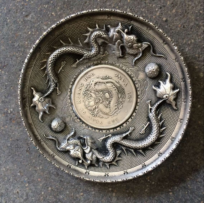 Antique Guangxu Period in Ancient China Dragon Pattern Plate  -  Antiques Global