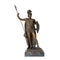 Bronze Statue Medieval Warrior with Spear and Shield