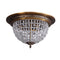 Antique Bronze Crystal Ceiling Light  - Antiques Global