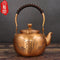 Hand-Made Antique Copper Health Pot Tea Set - Antiques Global