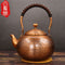 Hand-Made Antique Copper Health Pot Tea Set - Antiques Global