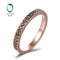 Half Eternity Antique 14ct Rose Gold With Black Diamond Band