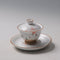 Antique Rough Pottery Gaiwan Ceramic Tea cup Set