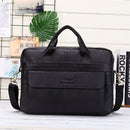 Men Genuine Leather Handbags Casual Leather Laptop Bags