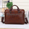 Men Genuine Leather Handbags Casual Leather Laptop Bags